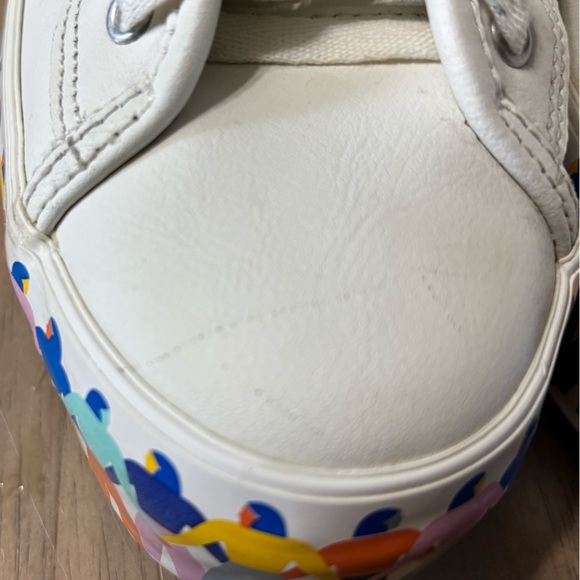 Keds Triple Up Leather Rainbow People White Platform Sneakers size 6.5 - Picture 5 of 7